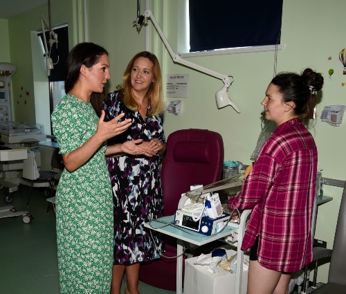 TV Weather Presenter, Laura Tobin visits Croydon Hospital's neonatal unit